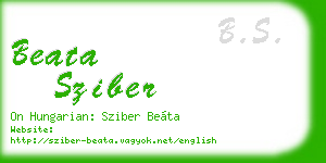 beata sziber business card